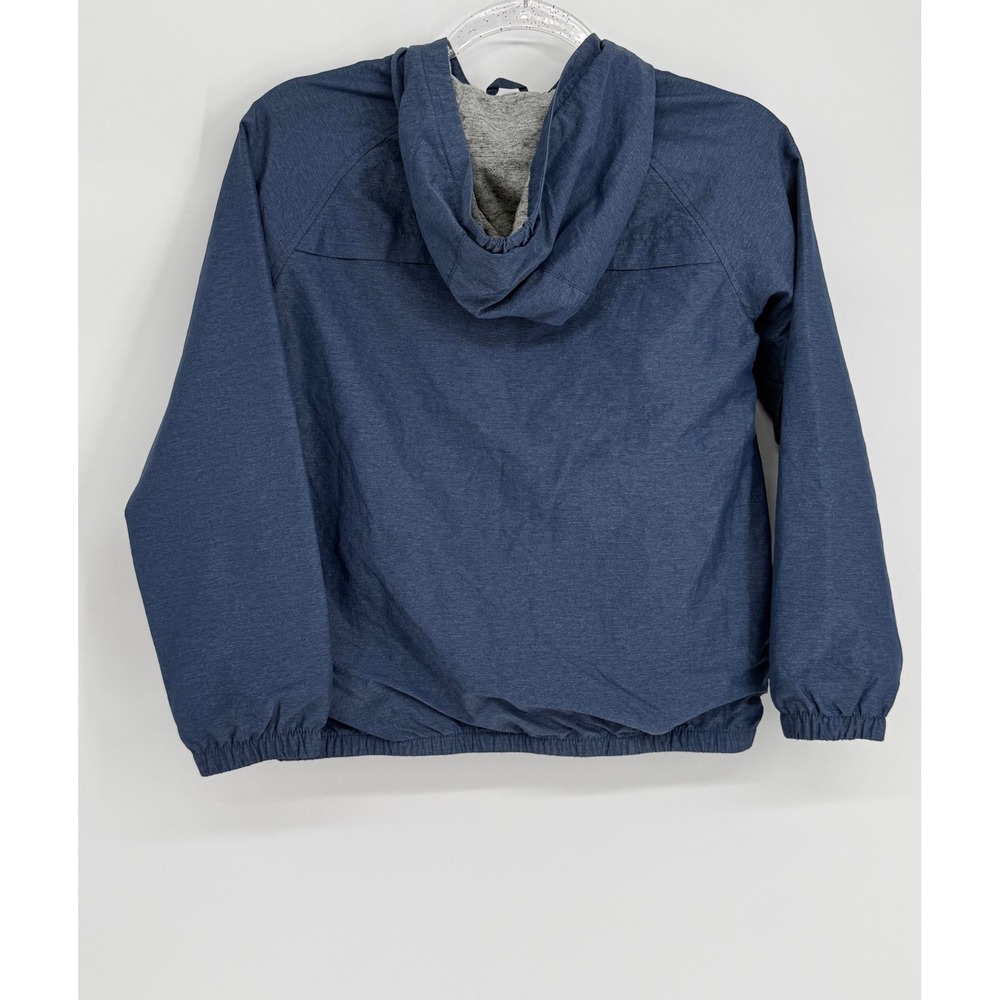 Gymboree Go Outside Boys Blue Heathered Hooded Windbreaker Jacket‎ Sz L 10-12 - Picture 4 of 9